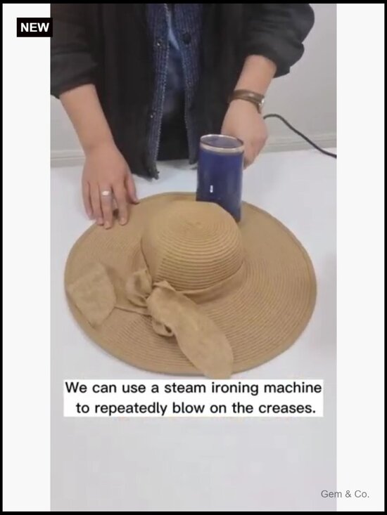 Wide Brim Foldable Straw Sun Hat UPF 50+ main image 6